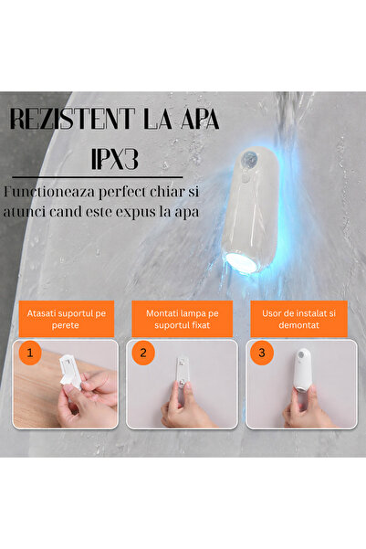 Light Lampa LED WC cu Senzor de Miscare si 7 Culori, , Activare Automata