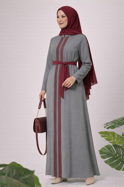 Nulivez Women's Hijab Dress – Set of Belt Pieces, Long Sleeve, Stylish Casual...