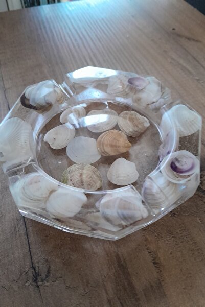 Naz Epoksi Deniz Kabugu Dekoratif Kültablası