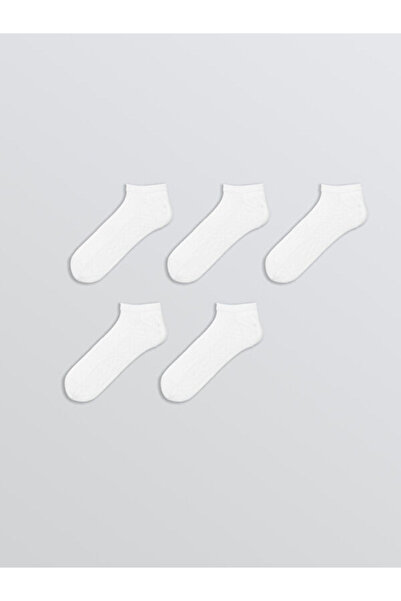 LC Waikiki Rmz Gi̇yi̇m Farkiyla Men's Bamboo Booties Socks 5-Pack