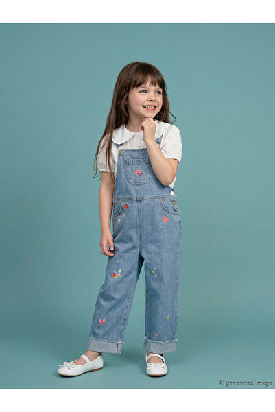 LC Waikiki Rmz Gi̇yi̇m Farkiyla Embroidered Girls' Jean Salpet