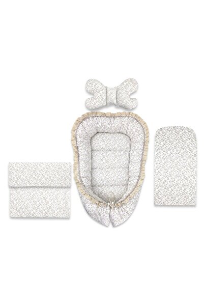 MimiNu Set 4 in 1 Baby Basket, MimiNu, Premium, Baby Cocoon 75x55 cm, Meadow