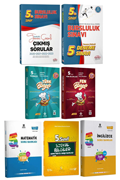 Editör Yayınevi 5. Sınıf Bursluluk Sınavı Çıkmış Sorular+Deneme+Türkçe+Fen Bi...