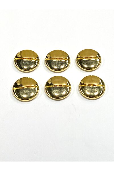 karantuhafiye معطف ترنش إيطالي / زر جاكيت / ذهبي لامع / 2.5 سم / مجموعة من 6 قطع