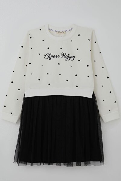 Breeze Κοριτσίστικο μακρυμάνικο φόρεμα Heart Με σχέδιο Καλοκαίρι με τύπωμα 4-...