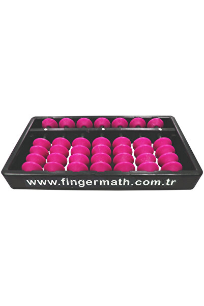 FINGER MATH 7 Basamaklı Soroban Öğrenci Mental Aritmetik Abaküsü - Pembe