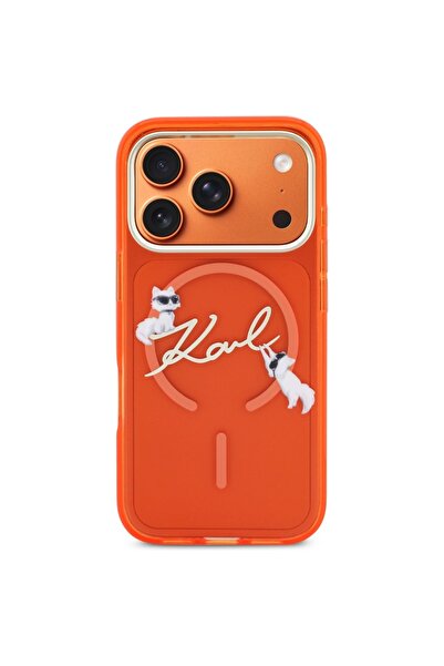 Karl Lagerfeld Choupette MagSafe Case for iPhone 17 Pro Max - Orange