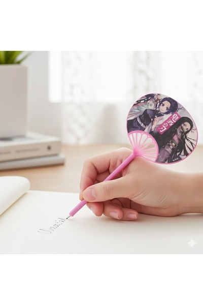 Kuzey Tacı Otaku Anime Character Design Ballpoint Pen Fan Practical Functiona...