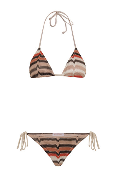 AQUELLA Σετ μπικίνι τρίγωνο με πολύχρωμα σχέδια