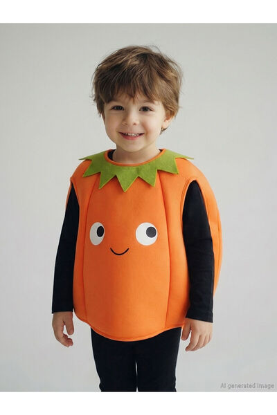 LC Waikiki Nevavm Farkıyla Lcw Accessories Orange Pumpkin Children's Costume