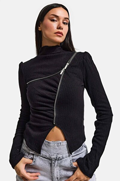 it's basic Ženska crna w5 asimetrična kroj Detalj sa rajsferšlusom specijalni...