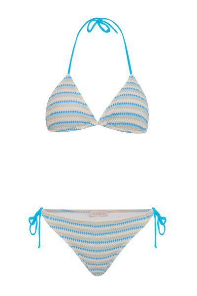 AQUELLA Knitwear Patterned Triangle Bikini Set