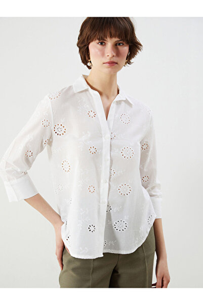 LC Waikiki Özmarka New Season Openwork Embroidered Women's Shirt