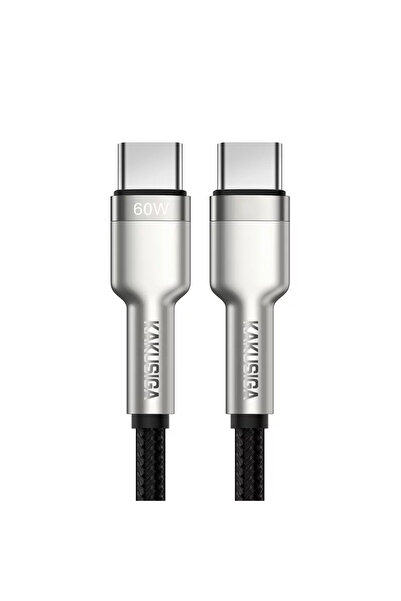 KAKU Cablu Date si Incarcare Kakusiga KSC-685 mufa USB-C la USB-C 60W PD, Gri