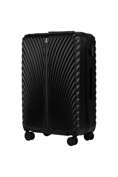 WINGS BRAND Wings SWAN 28" Large Black Luggage - Durable ABS+, 97L, 4 Wheels