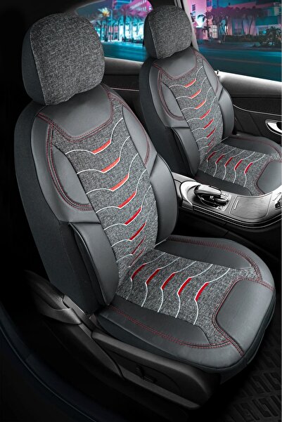 Startcar غطاء مقعد السيارة رينو R9 براودواي كتان طقم أمامي وخلفي أسود Erciyes...
