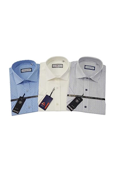 Louis Fabel 3-Piece Slim Fit Men's Short Sleeve Shirt Set – Size m