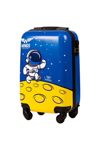 WINGS BRAND Bagaj rigid pentru copii WINGS, 18" (astronaut albastru) - Colecț...