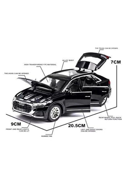 nöbetçi oyuncakçı onlinebazaar oyuncağın yeni 1:24 Audi Q8 Sesli Işıklı Çek B...