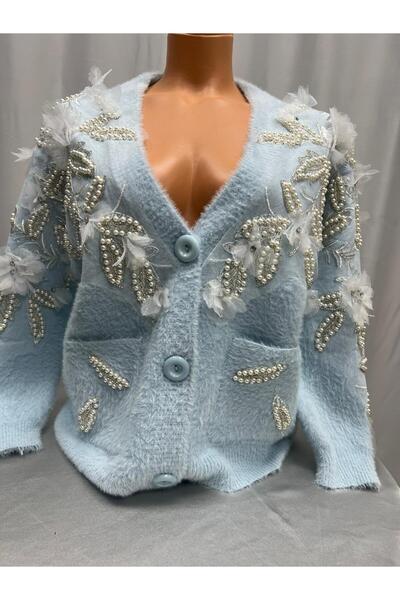 ARICA GİYİM İnci ve Kristal İşlemeli Premium Buklet Hırka