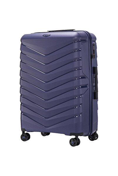 WINGS BRAND Wings PHOENIX Large 28" Navy Blue Polypropylene Suitcase TSA Lock