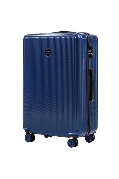 WINGS BRAND Wings African Eagle 28" Large Dark Blue Suitcase - Polycarbonate TSA