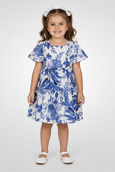 JASON WU Toddlers Girl Short Sleeve Floral Dress, Multicolor