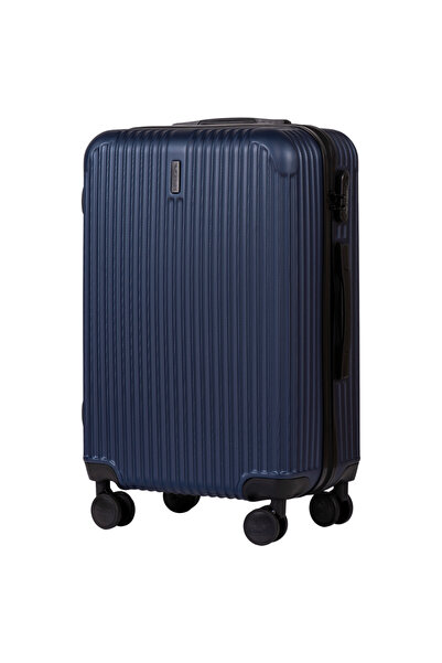 WINGS BRAND WINGS EGRET Medium Suitcase 24" Expandable Dark Blue with 4 Wheels