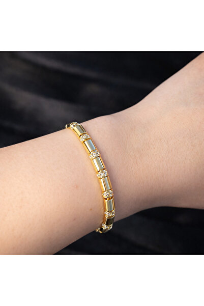 GUZZI BİJUTERİ Zirkonyum kaplama çelik bileklik