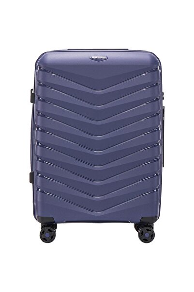 WINGS BRAND Wings PHOENIX 24" Medium Suitcase, Navy Blue, TSA Lock, 10-Year
