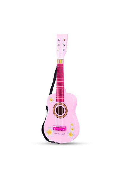 New Classic Toys Pink guitar with flowers