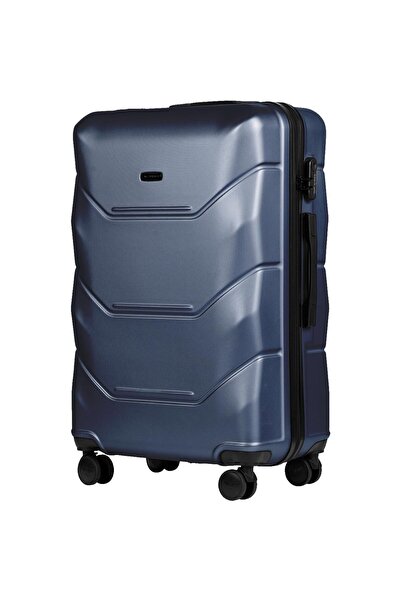 WINGS BRAND Valiză extensibilă Wings Peacock 3.0 mare, 28", albastră, cu încu...