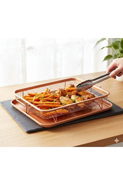GOTHAM STEEL مقلاة مرتفعة غير لاصقة لتحمير البطاطس، مقاس 13×4×11 بوصة