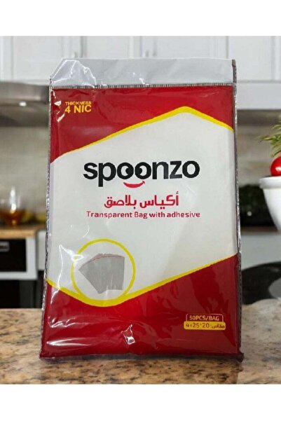 Generic Transparent bags with adhesive, size 4x25.20 cm, 50 pieces