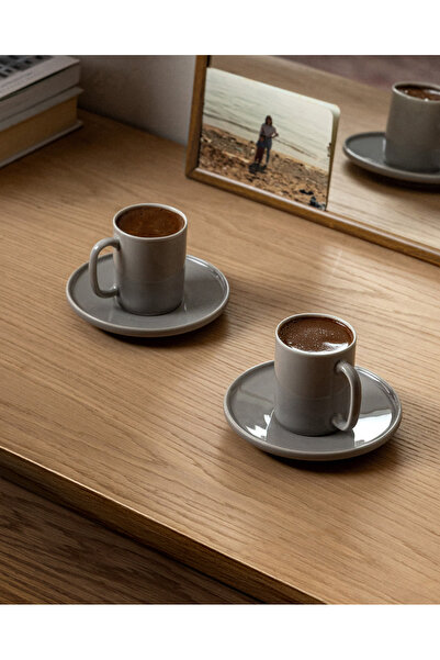 Madame Coco Vela 2-Person 4-Piece Coffee Cup Set - Gray - 90 ml