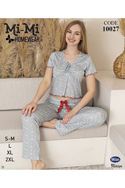 Mimi Homewear Σετ πιτζάμες με κορδόνια και σχέδιο μισοφέγγαρου και αστεριών