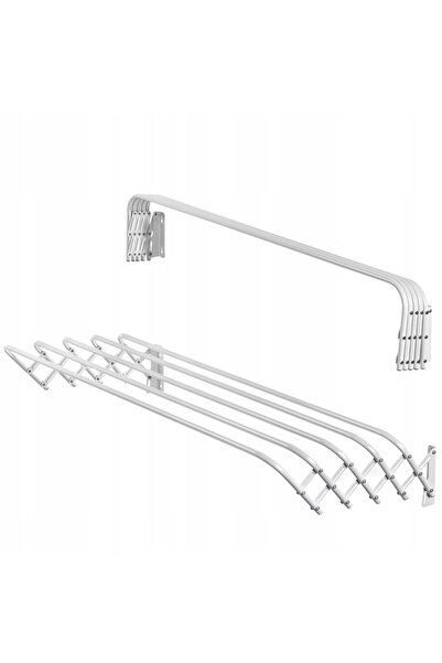 KADAX Uscător de rufe pentru baie, 100 cm, montat pe perete, în formă de acor...