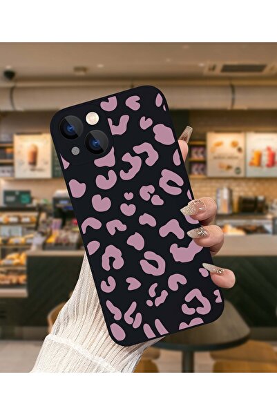 Caseji iPhone 13 Compatible Pink Black L Leopard Printed B Printed Inside Ka ...
