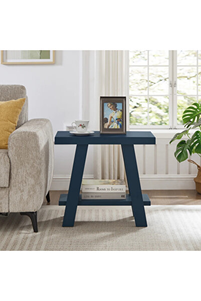 Poyraz Furniture Accessory Raflı Yan Sehpa, Salon, Antre, Hol, Ahşap, Şık