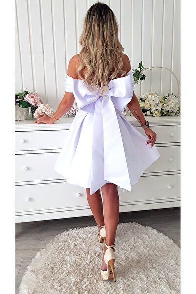 Voguesta Short Elegant Baby Doll Dress Reya White