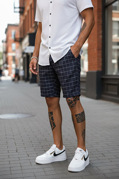 dehaine Pantaloni sucrti casual pentru barbati, in dungi, slim fit, 13138 Ble...