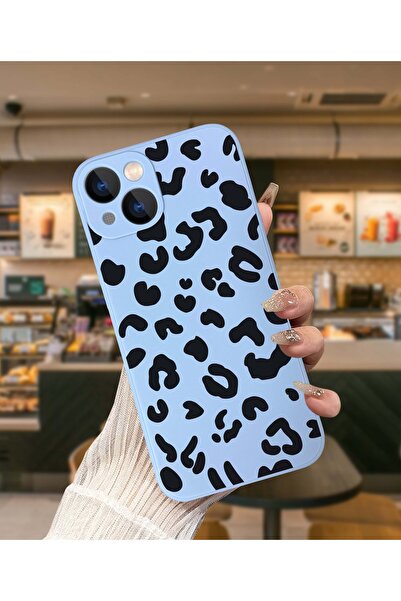 Caseji iPhone 13 Compatible Purple L Leopard Printed B Printed Inside Ka Velv...