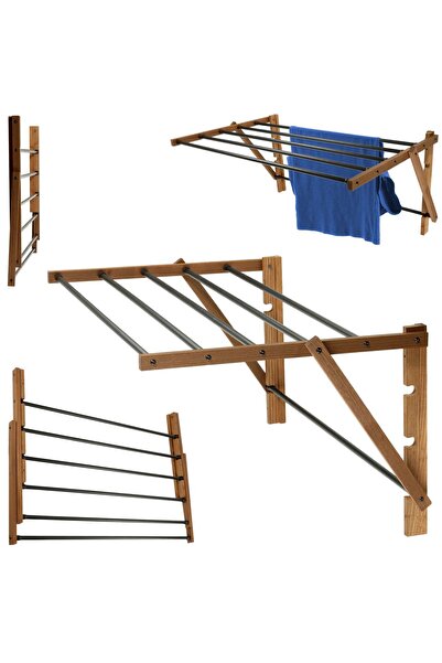 KADAX Uscător de rufe pliabil pentru baie cu 5 bare