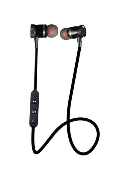 Generic سماعات رأس رياضية لاسلكية ستيريو بتقنية بلوتوث، لون أسود