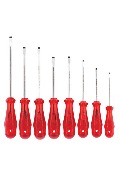 İzeltaş Kraft Seri 8 Parça Düz Uçlu Tornavida Takımı (3x80 - 6x150 mm)