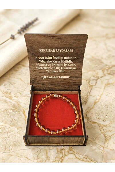 FEYSER Natural Amber Stone Bracelet, Bijouterie, Energy Enhancer (with Gift) ...