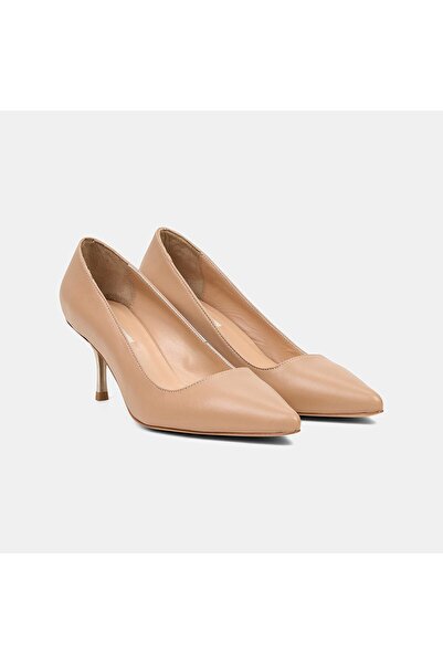 Desa Kadın Ten Sivri Burunlu Deri Stiletto
