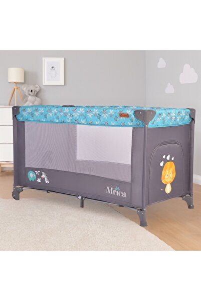 Cangaroo Patut Pliabil Africa Blue, 0-14 kg, 6.2 kg, cu Geanta si Saltea