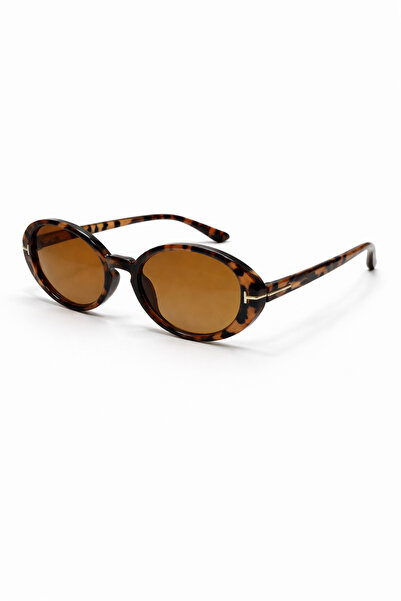 CLAREX Rachel Leopard Brown Glass Retro Oval Sunglasses – Uv400 Protection Ey...