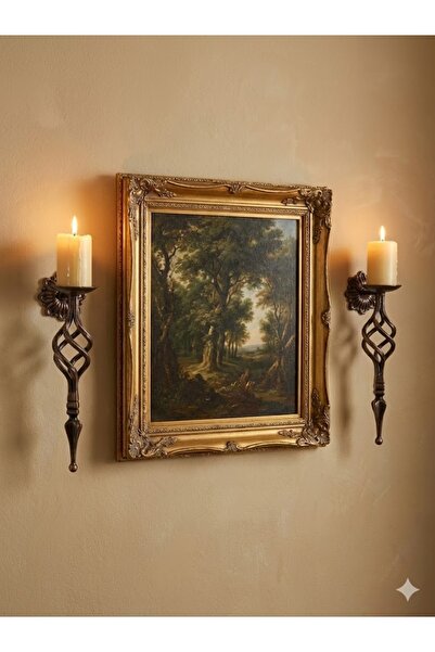 moontime alaçatı Eskitme Renkli İkili Mumluk Şamdan Seti, Şık ve Şıklık Katıc...